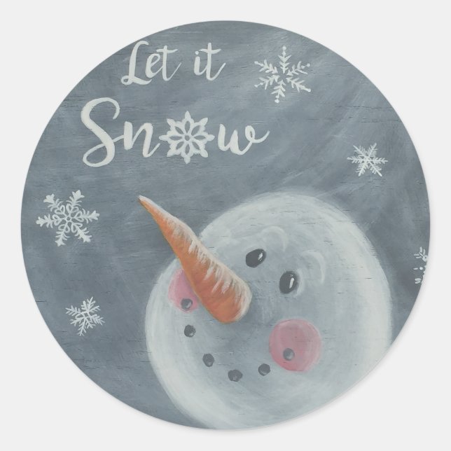 Snowman Let it Snow sticker (Front)