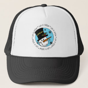 Snowman Let It Snow Trucker Hat