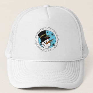 Snowman Let It Snow Trucker Hat