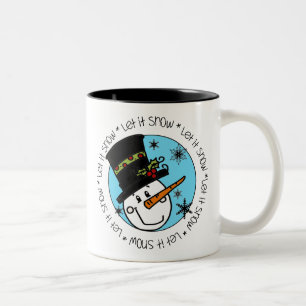 Snowman Let It Snow Two-Tone Coffee Mug