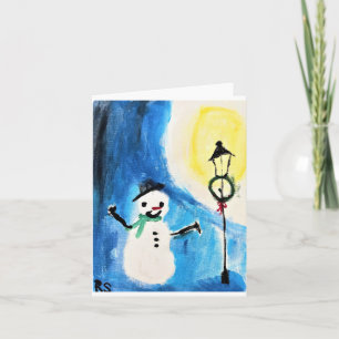 Snowman & Lightpost  Card