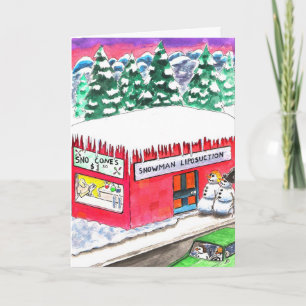 Snowman Liposuction Holiday Card