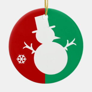 Snowman Logo Ceramic Tree Decoration