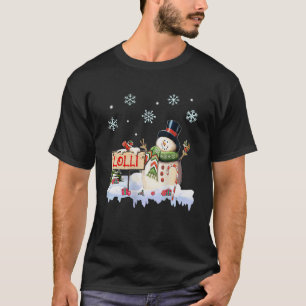 Snowman lolli Freeze Christmas Party Gift Xmas Pul T-Shirt