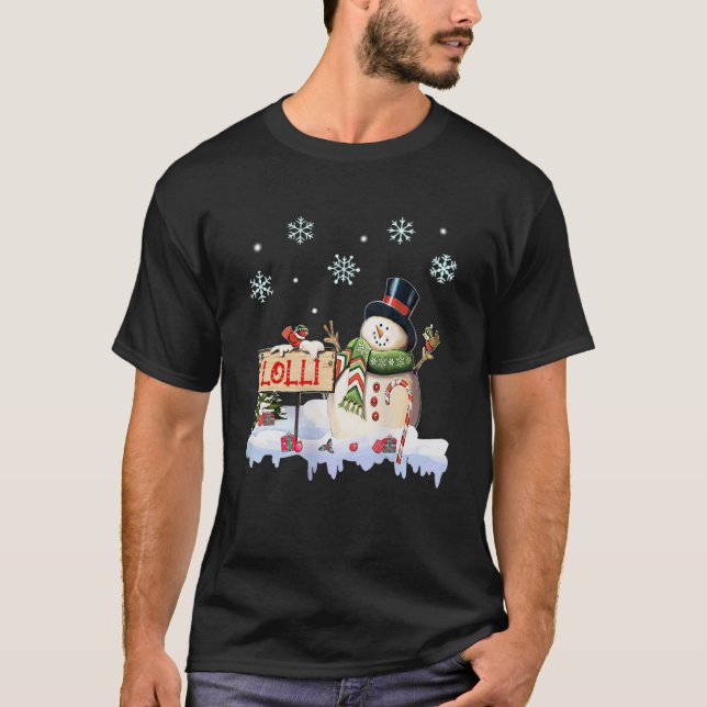 Snowman lolli Freeze Christmas Party Gift Xmas Pul T-Shirt (Front)