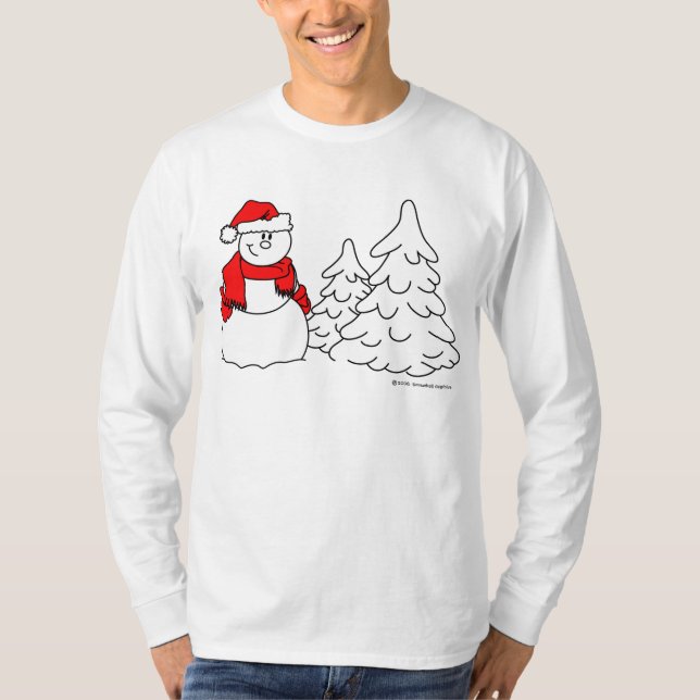 Snowman Long Sleeve Shirt (Front)