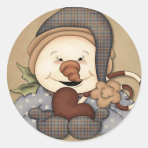 Snowman Love Stickers
