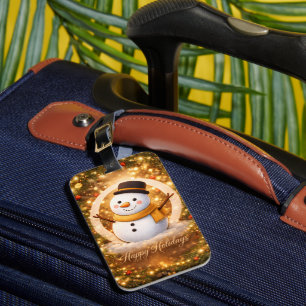 Snowman Luggage Tag