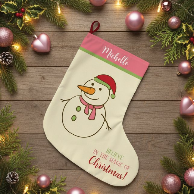 Snowman Magic of Christmas Stocking (Creator Uploaded)