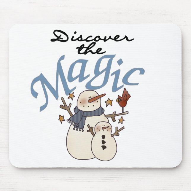 Snowman Magic T-shirts and Gifts Mouse Mat (Front)