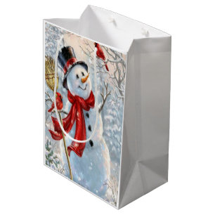 snowman medium gift bag