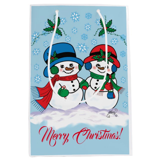 Snowman Medium Gift Bag (Front)
