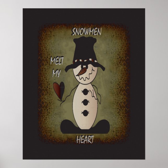 Snowman Melt Your Heart | Snowman Poster (Front)