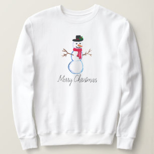 Snowman Merry Bright Christmas funny Cute Winter Sweatshirt