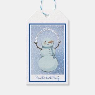 Snowman Merry Christmas Gift Tags