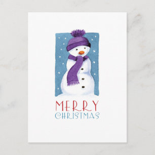 Snowman   Merry Christmas Postcards
