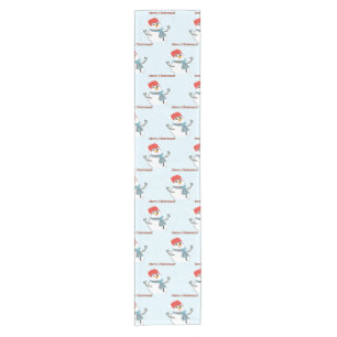 Snowman. Merry Christmas! Short Table Runner