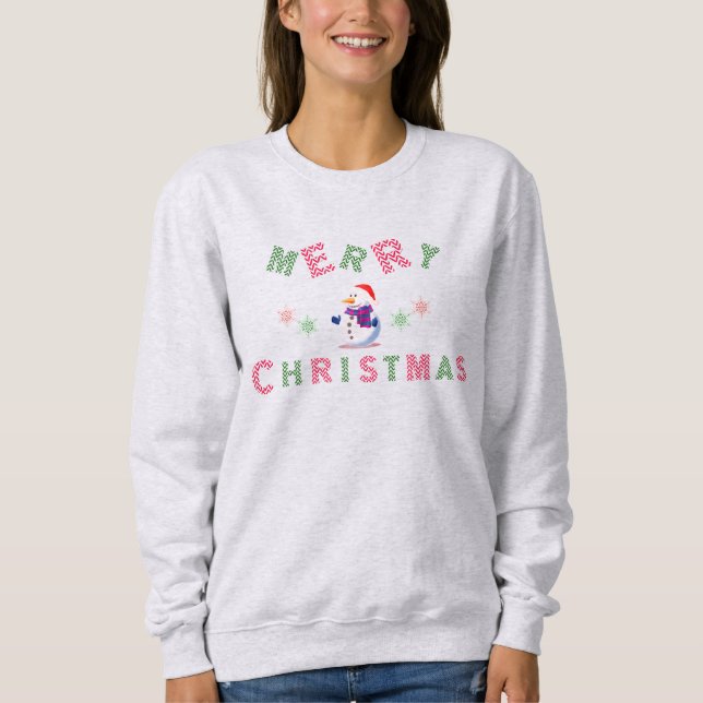 Snowman Merry Christmas Sweatshirt (Front)