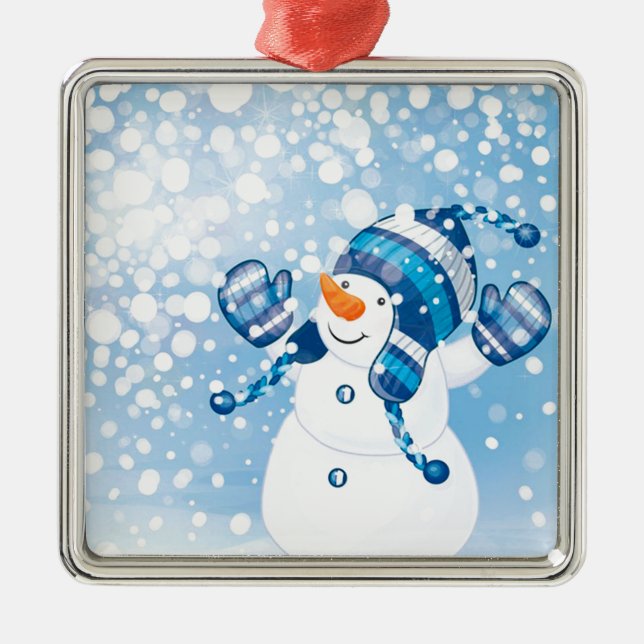 Snowman Metal Tree Decoration (Front)