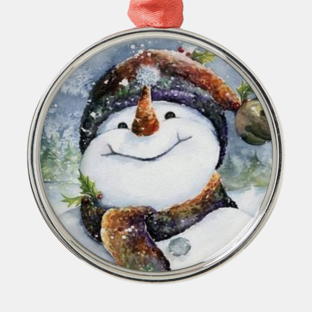 Snowman Metal Tree Decoration (Front)