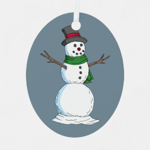Snowman Metal Tree Decoration