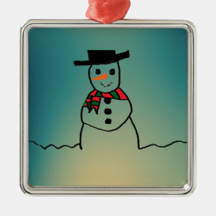 Snowman Metal Tree Decoration