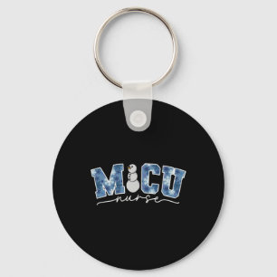 Snowman Micu Nurse Christmas Medical Icu Rn Xmas N Key Ring