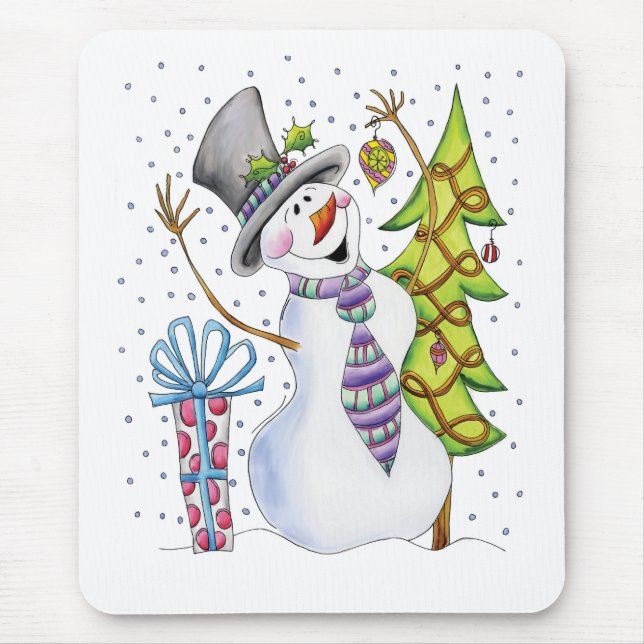 Snowman Mouse Mat (Front)