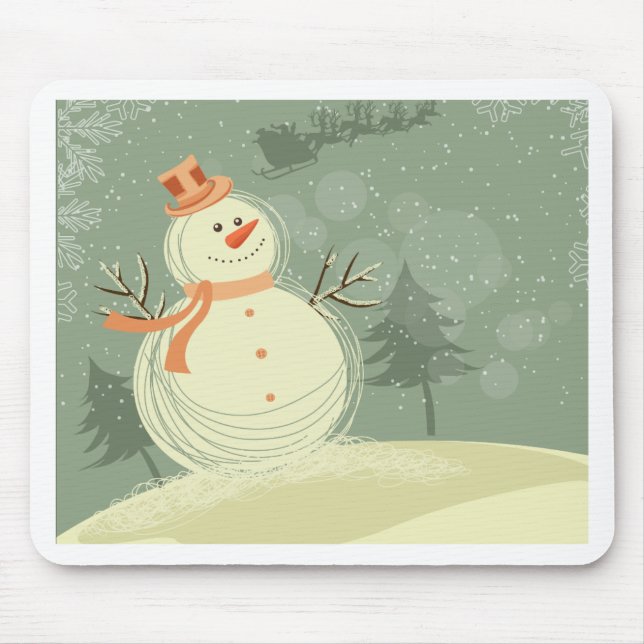 Snowman Mouse Mat (Front)