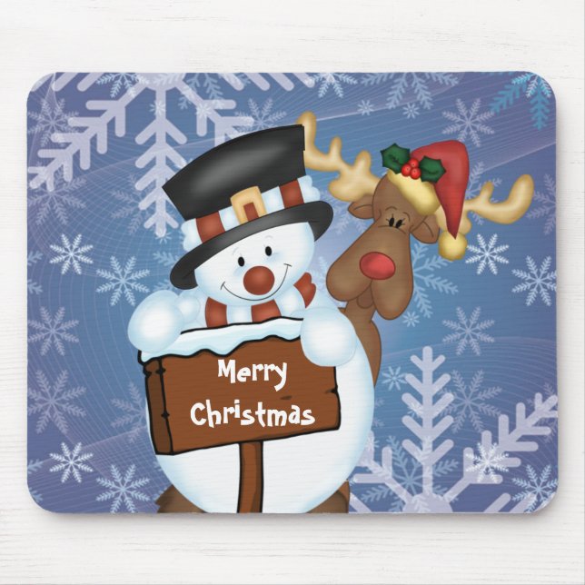 Snowman Mouse Mat (Front)
