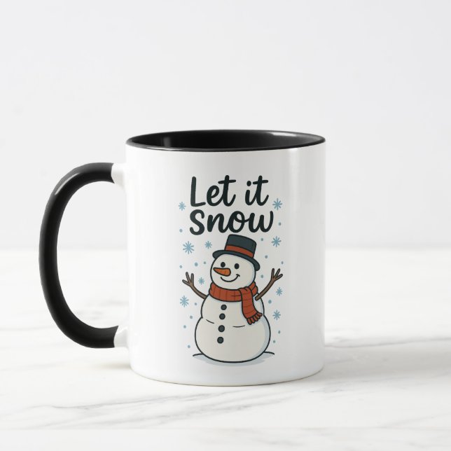 Snowman Mug Cosy Winter Christmas Coffee Cup (Left)