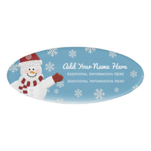 Snowman Name Tag