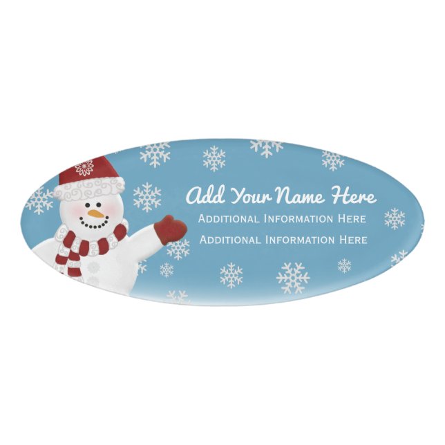 Snowman Name Tag (Front)