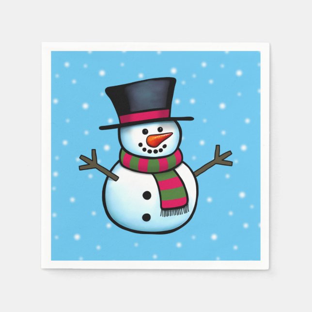 Snowman Napkin (Front)