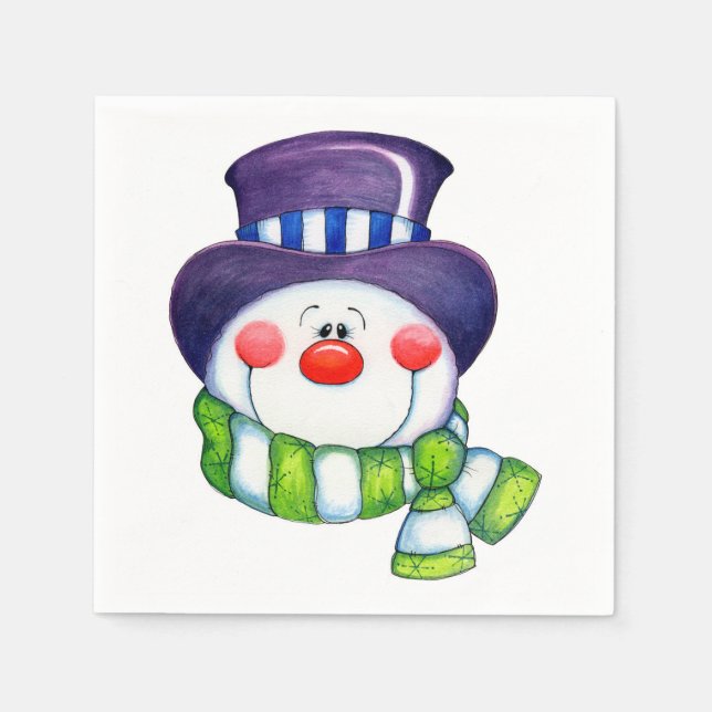 Snowman Napkin (Front)