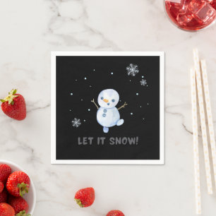 Snowman napkin