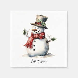 Snowman Napkin Editable
