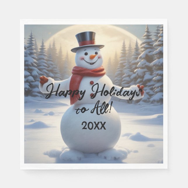 Snowman Napkins HAMbyWG  (Front)