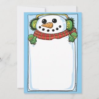 Snowman New Year's Resolution card