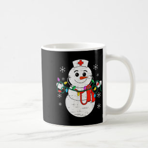 Snowman Nurse Christmas Stethoscope Xmas Scrub Top Coffee Mug