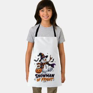 Snowman of Fright Halloween Apron