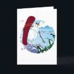 Snowman on a snowboard! thank you card<br><div class="desc">Snowman on a snowboard!</div>