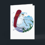 Snowman on a snowboard! thank you card<br><div class="desc">Snowman on a snowboard!</div>