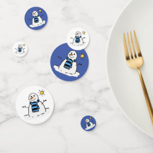 Snowman on a Sunny Winter's Day Confetti