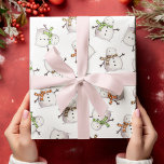 Snowman On White Background Christmas Season Wrapping Paper<br><div class="desc">Snowman On White Background Christmas Season</div>