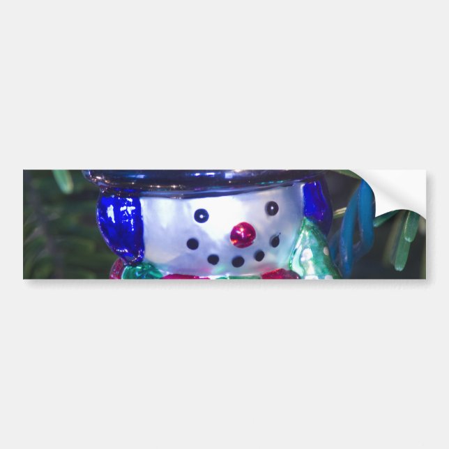 Snowman Ornament Bumper Sticker (Front)