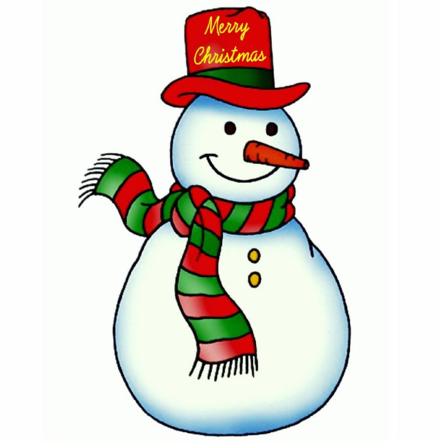 Snowman Ornament Photo Sculpture Decoration (Front)