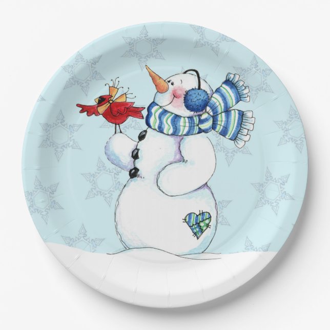 Snowman Paper Plate (Front)