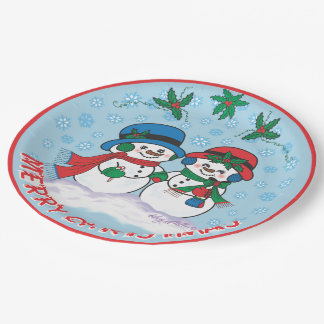 Snowman Paper Plate
