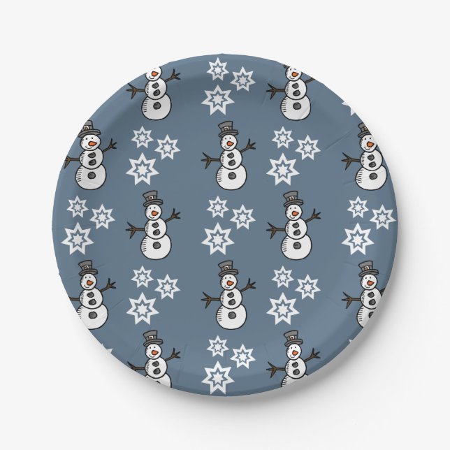 Snowman Paper Plate (Front)